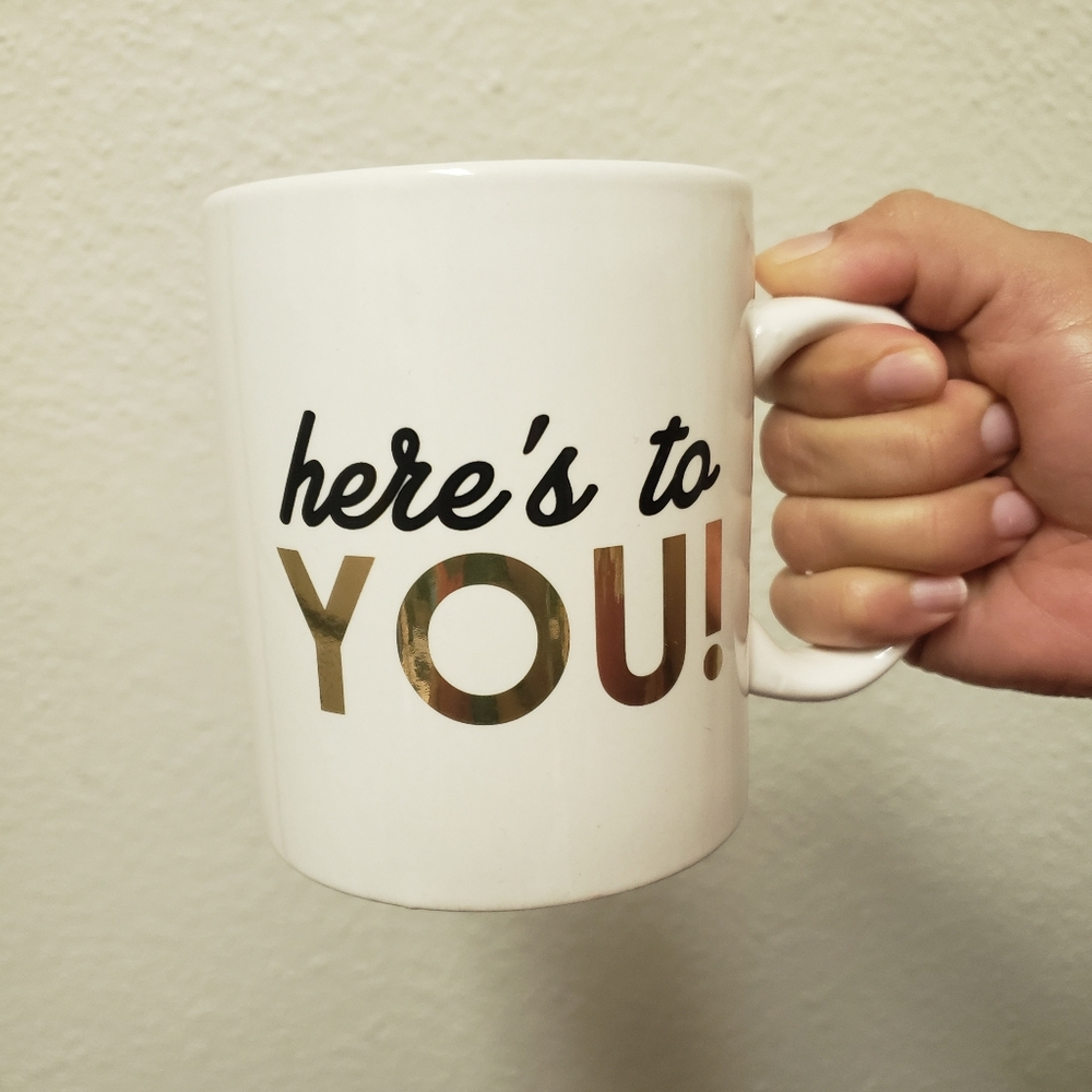 Home Essentials Mug Coffee Cup 14 Oz Here's to Yo - Picture 4 of 5